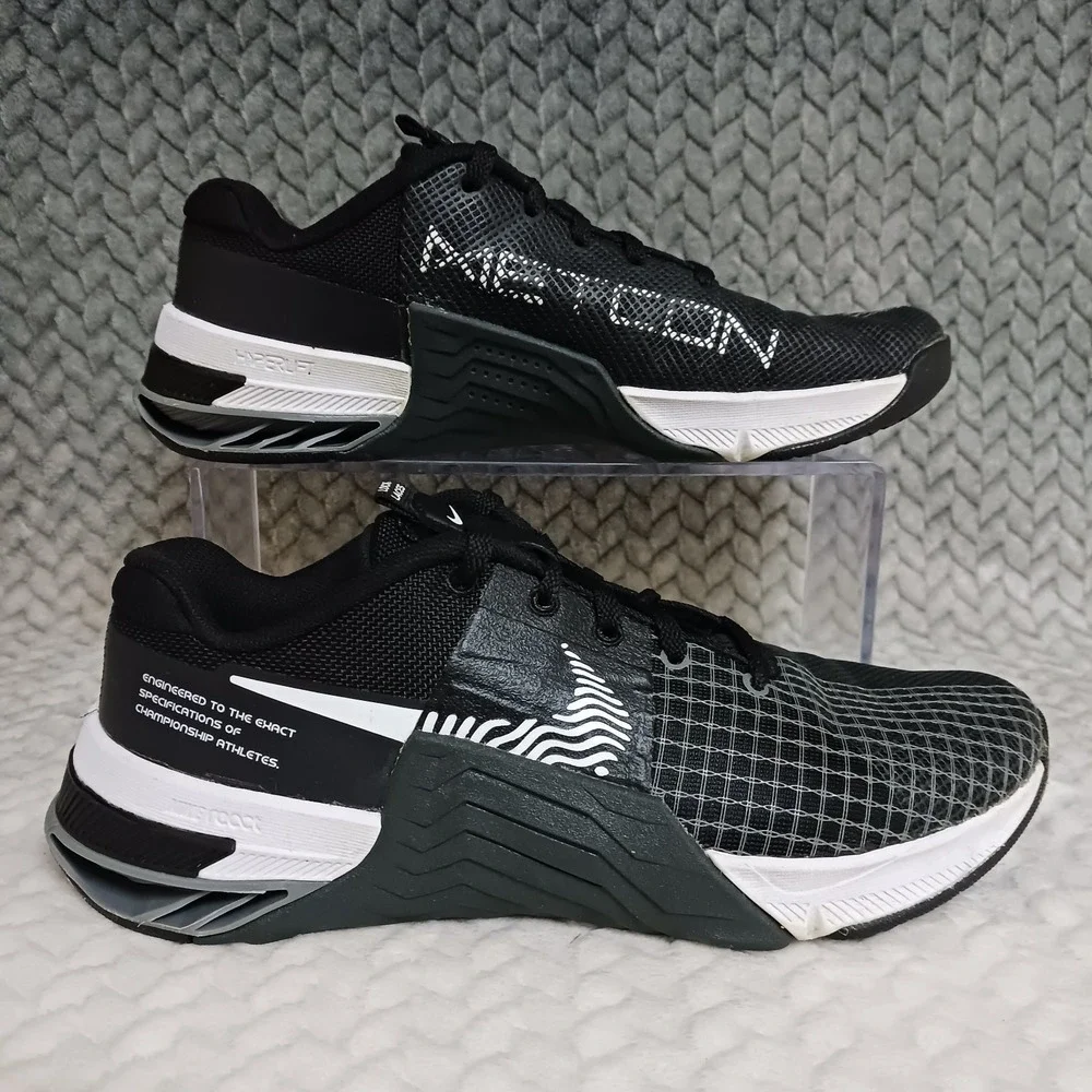 Nike Metcon 8 Black Dark Smoke Grey Women's Workout Cross Training Shoes Size 7